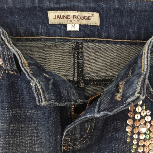 Jaune Rouge  embellished denim skirt M - Picture 3 of 6